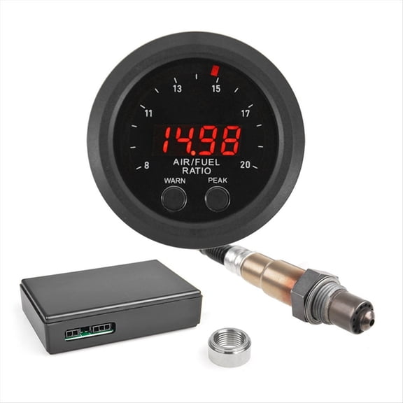 52mm Air Fuel Ratio Gauge LED Digital Display with Wideband O2 Oxygen Sensor 06J906262AA,1 x Air Fuel Ratio Measurement Kit