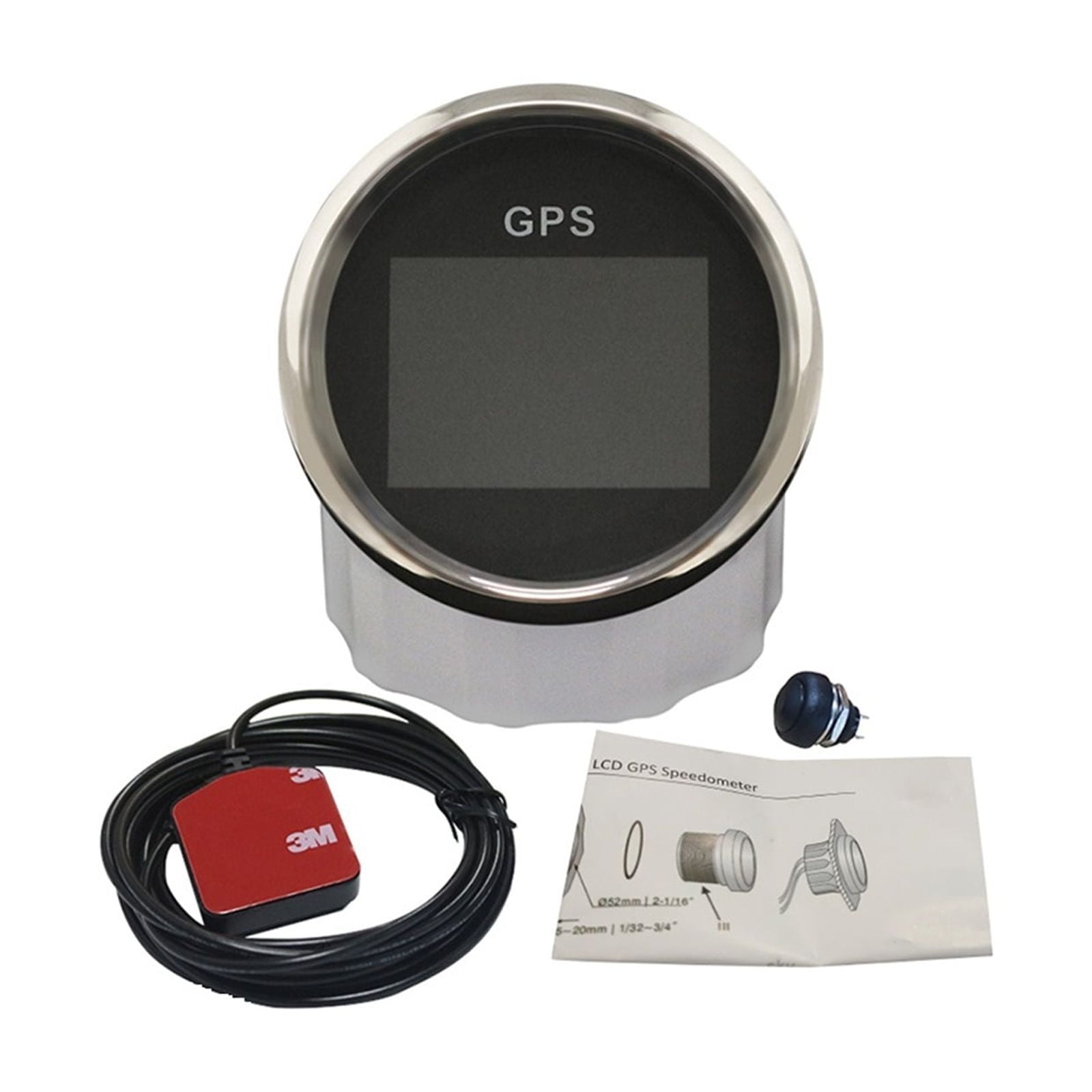 52mm Car Boat Digital GPS Speedometer Tripmeter KM MPH Knots Odometer