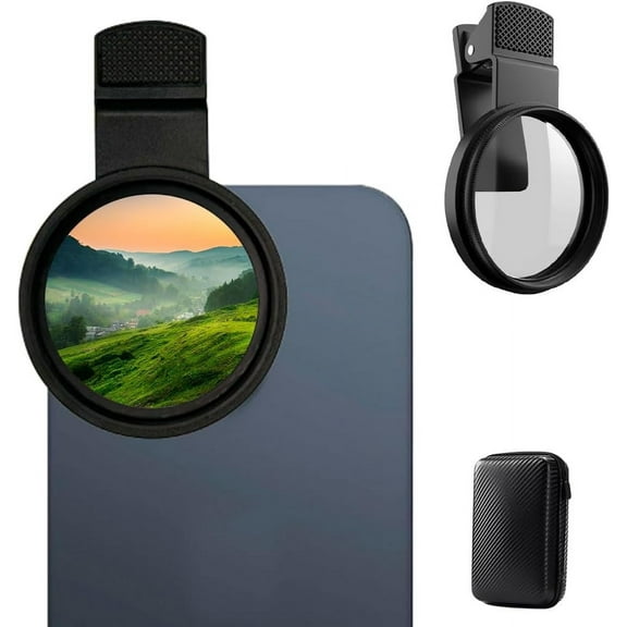 52mm Clip 0n Phone CameraLens Filter Kit, 2025 New Circular Polarizing Filter Compatible with Mostcell Phones, Upgrade Smartphones Portable Polarizer Camera Len