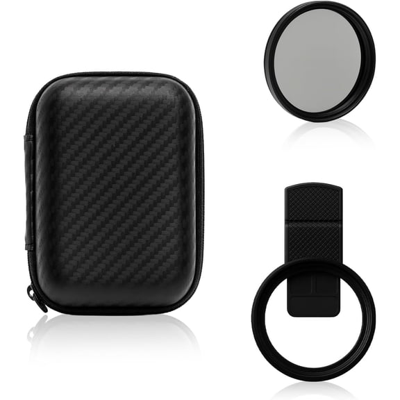 52mm Clip-On Circular Polarizer (CPL) Lens Filter Kit  Professional Phone Camera Filter for iPhone 1711 & Compatible DSLR Cameras