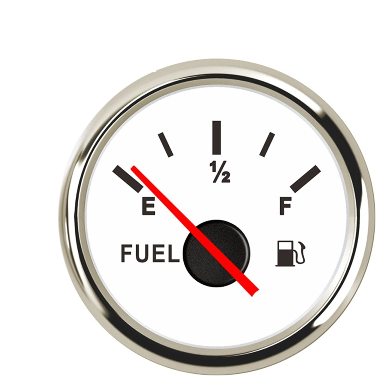 52mm Digital Boat Marine Fuel Level Gauge 2" 12V 24V Car E1/2F Fuel