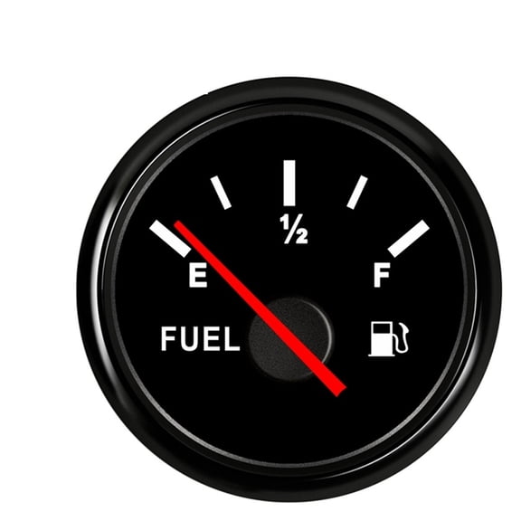 52mm Digital Boat Marine Fuel Level Gauge 2" 12V 24V Car E-1/2-F Fuel Tank Level Gauge 0-190ohm 240-33ohm Pointer ,Easy to Install