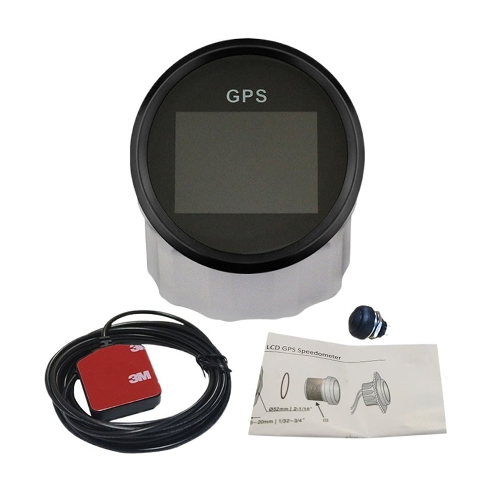 52mm Digital GPS Speedometer 0-999 Over Speed Buzzer Trip Meter ...