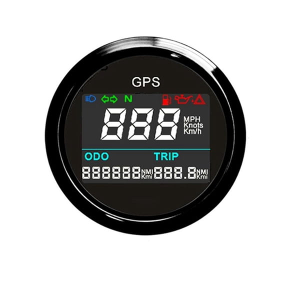 52mm Digital GPS Speedometer Odometer 316 Stainless Steel Adjustable Speed Gauge 0~999 Mph Knots Km/h For Car Motorcycle Boat