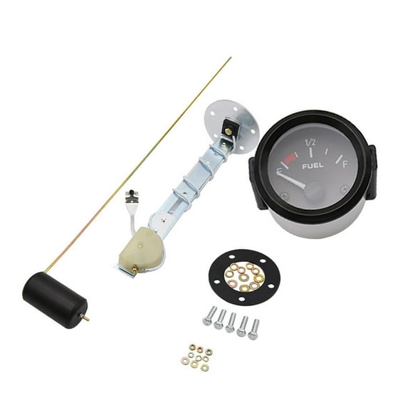 52mm Fuel Level Gauge Car Meter With Fuel Float Sensor Black Rim Automotive Gauges 240-33ohm Oil Fuel Level Gauge Shell ,Lasting Durability