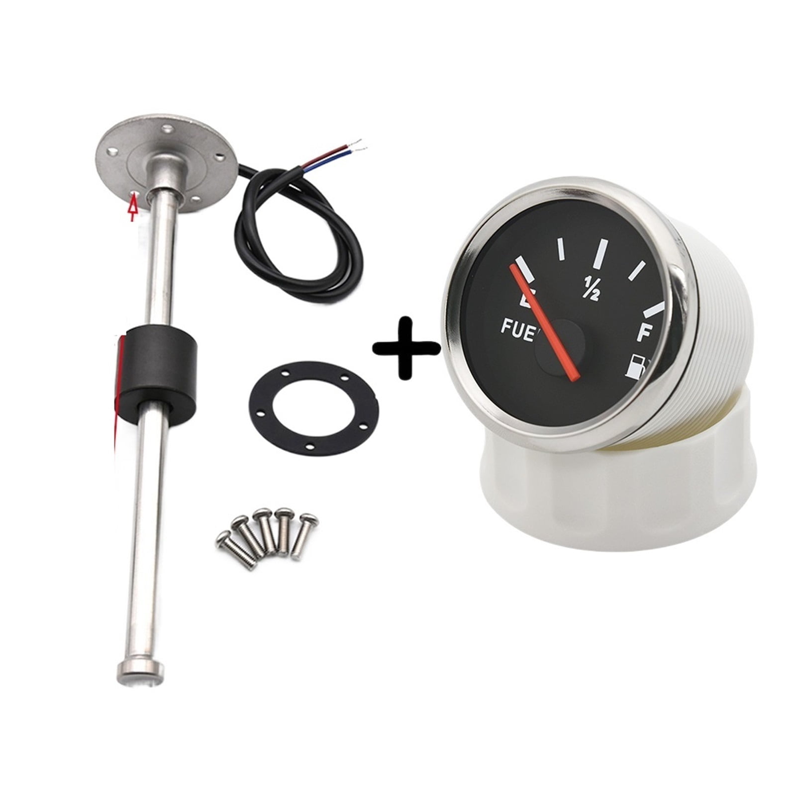 Fuel Tank Level Sensor Module 52mm Fuel Level Gauge Fuel Level Sensor 0~190ohm With Red Backlight For ...