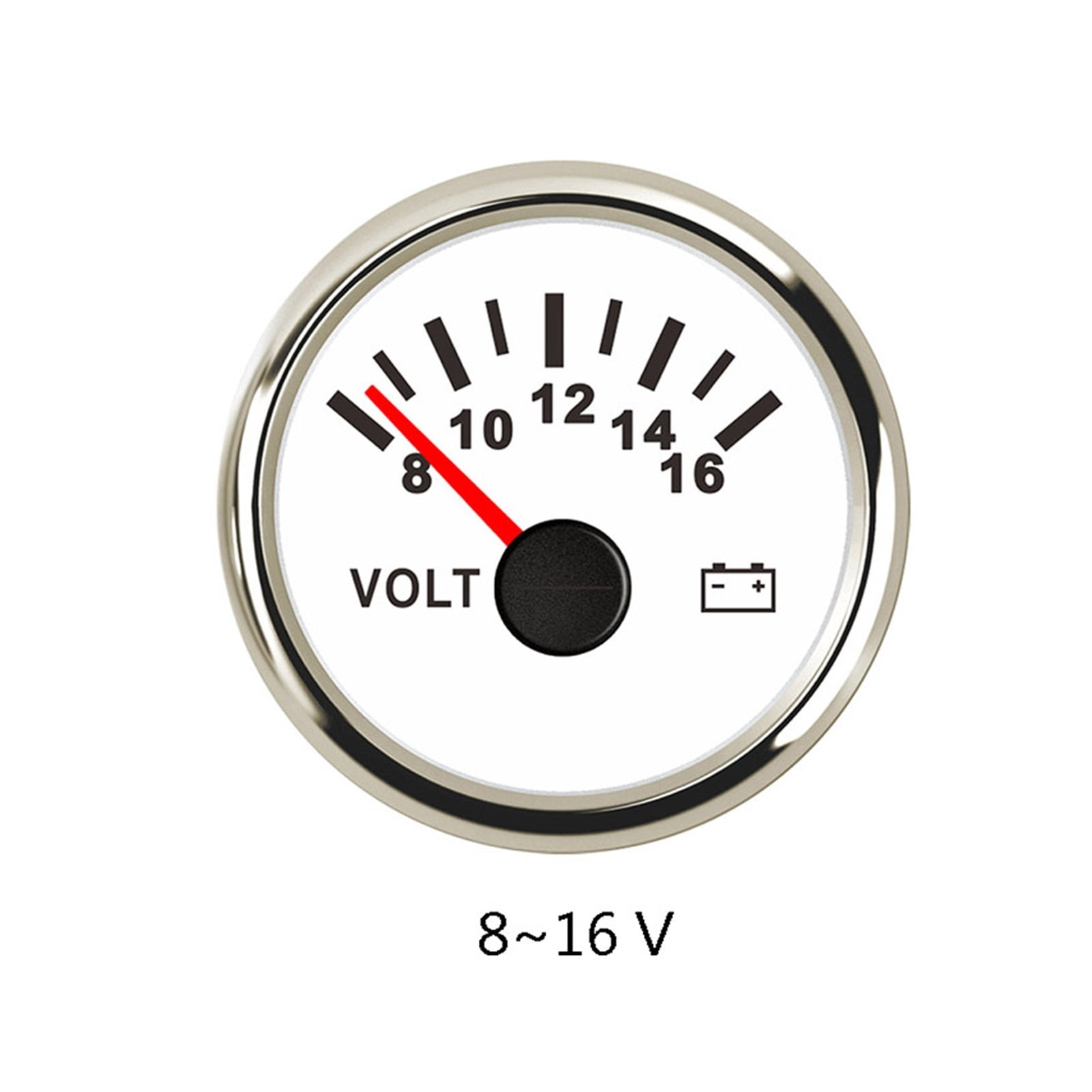 52mm Marine Voltmeter Motor Auto Volts Indicator Voltage Gauge Volt