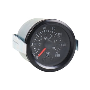52mm Mechanical Oil Pressure Meter Featuring 0 150 Units And 0 10 Scale For Engine Diagnostics