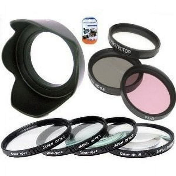 52mm Multi-Coated 7 Piece Filter Set Includes 3 PC Filter Kit (UV-CPL-FLD-) And 4 PC Close Up Filter Set (+1+2+4+10) For Nikon 40mm f/2.8G AF-S DX Micro NIKKOR Lens + Hard Tulip Lens Hood+ Cap...