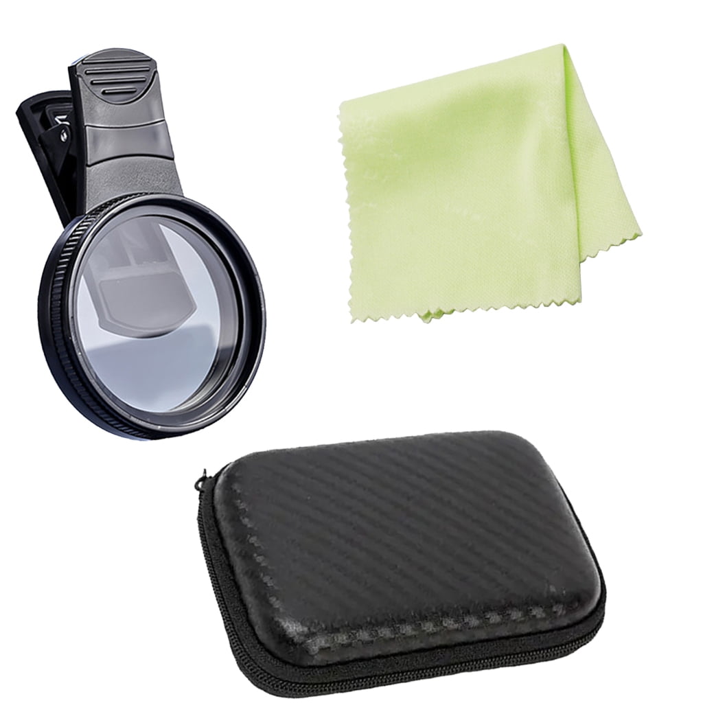 52mm Phone Camera Polarizing Lens with Storage Box & Cloth Enhances ...