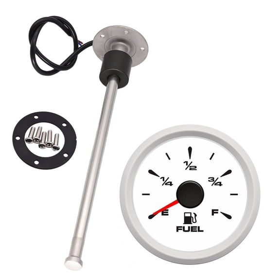 52mm Pointer Fuel Level Gauge With 0-190ohm Oil Tank Indicator Marine Fuel Level Sensor 100 150 200 250 300mm For Marine Boat ,Easy to Install