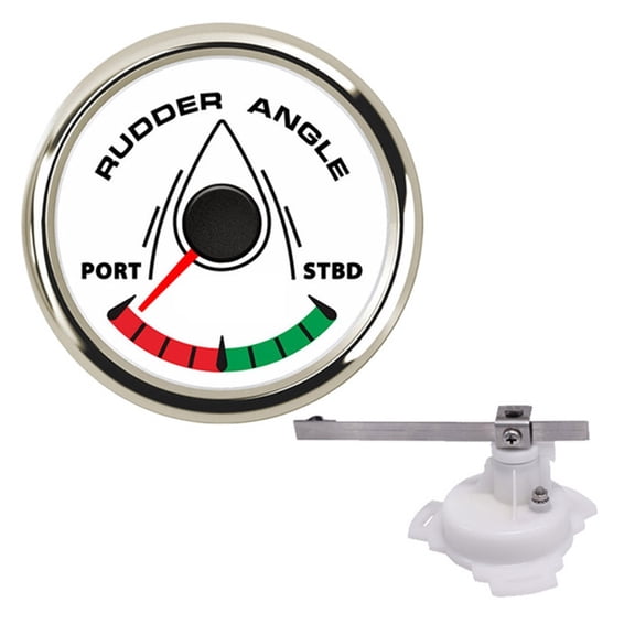 52mm Rudder Angle Indicator Gauge 0-190 ohm Sail boat Rudder Angle Meter With Mating Sensor Red Backlight 12V 24V ,Wide Application
