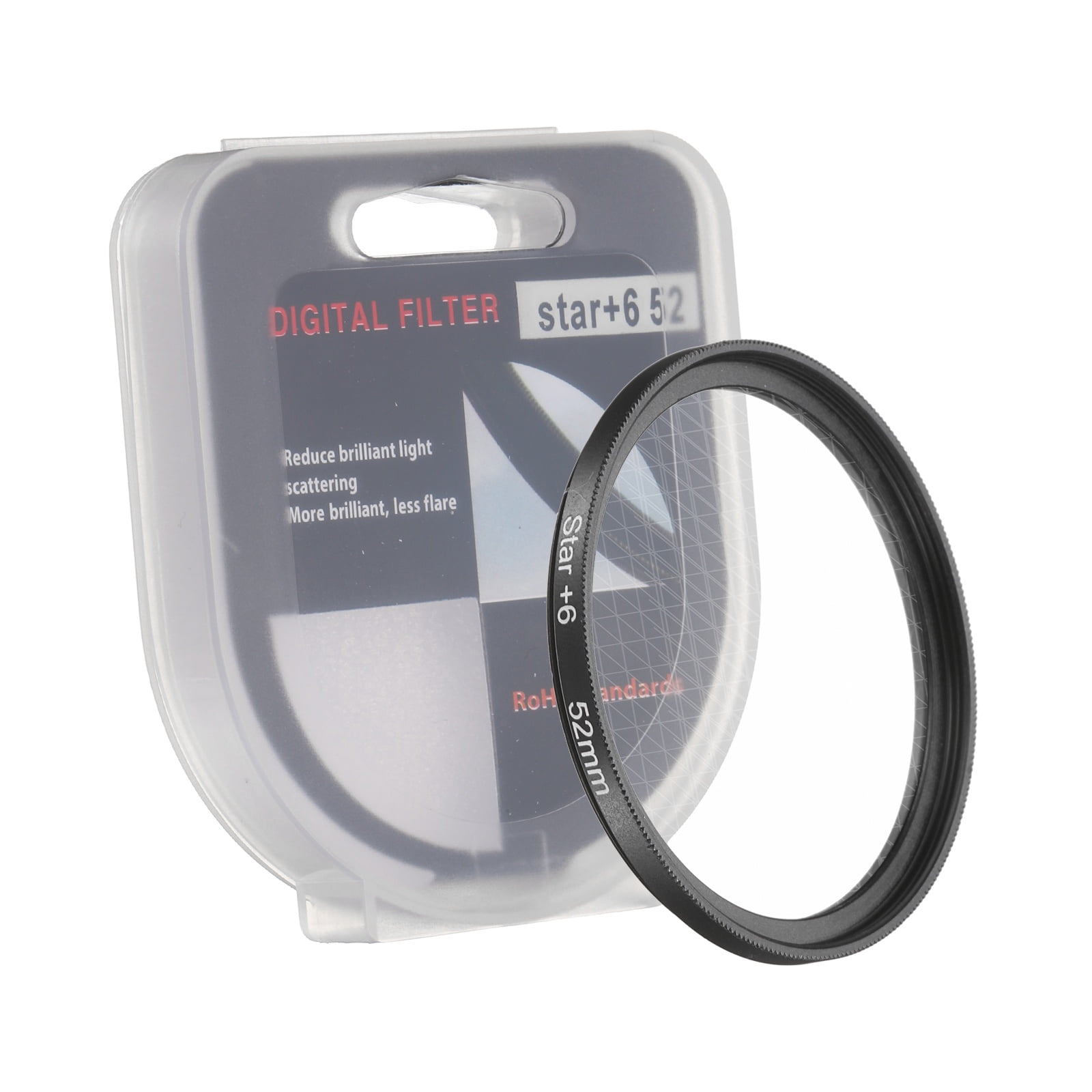52mm Star Filter, 8 Points Starburst Len Filter Variable Twinkle Effect ...