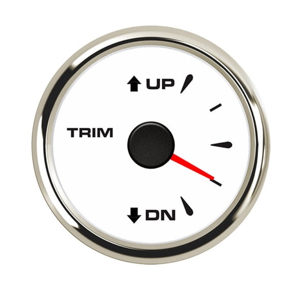 52mm Trim Gauge Meter For Inboard Outboard Engine 0-190 ohm with Backlights UP-DN Electric Trim Level Gauge ,Easy to Install