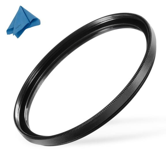 52mm UV Protection Filter (for: Canon EF-M 55-200mm f/4.5-6.3 is STM) + iSnapPhoto Microfiber Cloth