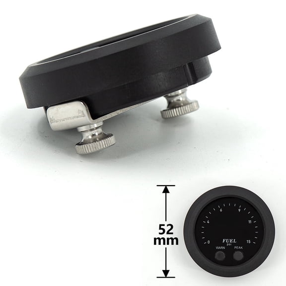 52mm Ultra-thin Electronic Fuel Pressure Gauge With Red Display Digital 0-15psi