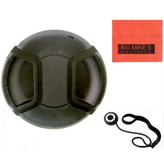 52mm Universal Snap-On Lens Cap For Canon EF 50mm f/2.5 Compact Macro Lens + Cap Keeper + MicroFiber Cleaning Cloth + LCD Screen Protectors