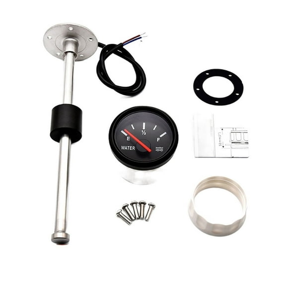 52mm Water Level Gauge + Water Level Sensor 0~190 Ohm With Red Backlight Water Level Indicator Meter Fit For Car Boat Marine ,High Precision