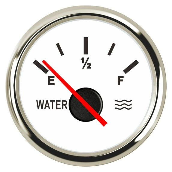 52mm Water Level Gauge With Red Light 240-33ohm Water Tank Level Indicator Meter With Fuel Level Sensor 100MM 200MM 300MM 400MM