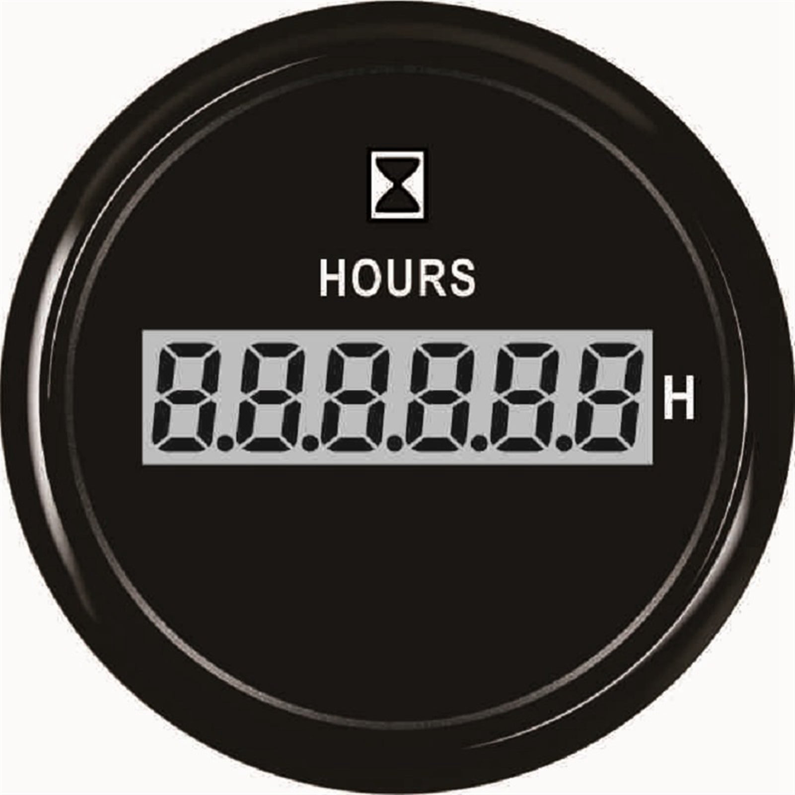 52mm Waterproof Digital Hourmeter Gauge LCD Engine Tach Hour Meter ...