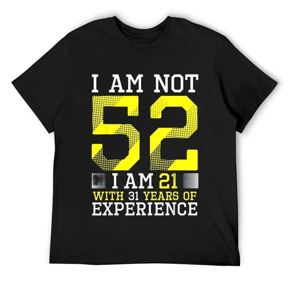 52nd Birthday Man Woman 52 Year Old Gift T-Shirt Black