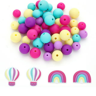 Wholesale 20Pcs Silicone Beads Rainbow Silicone Beads Bulk Hot Air Balloon  Silicone Loose Spacer Beads Charm Color Silicone Bead Kit for Necklace  Bracelet Keychain DIY Crafts Making 
