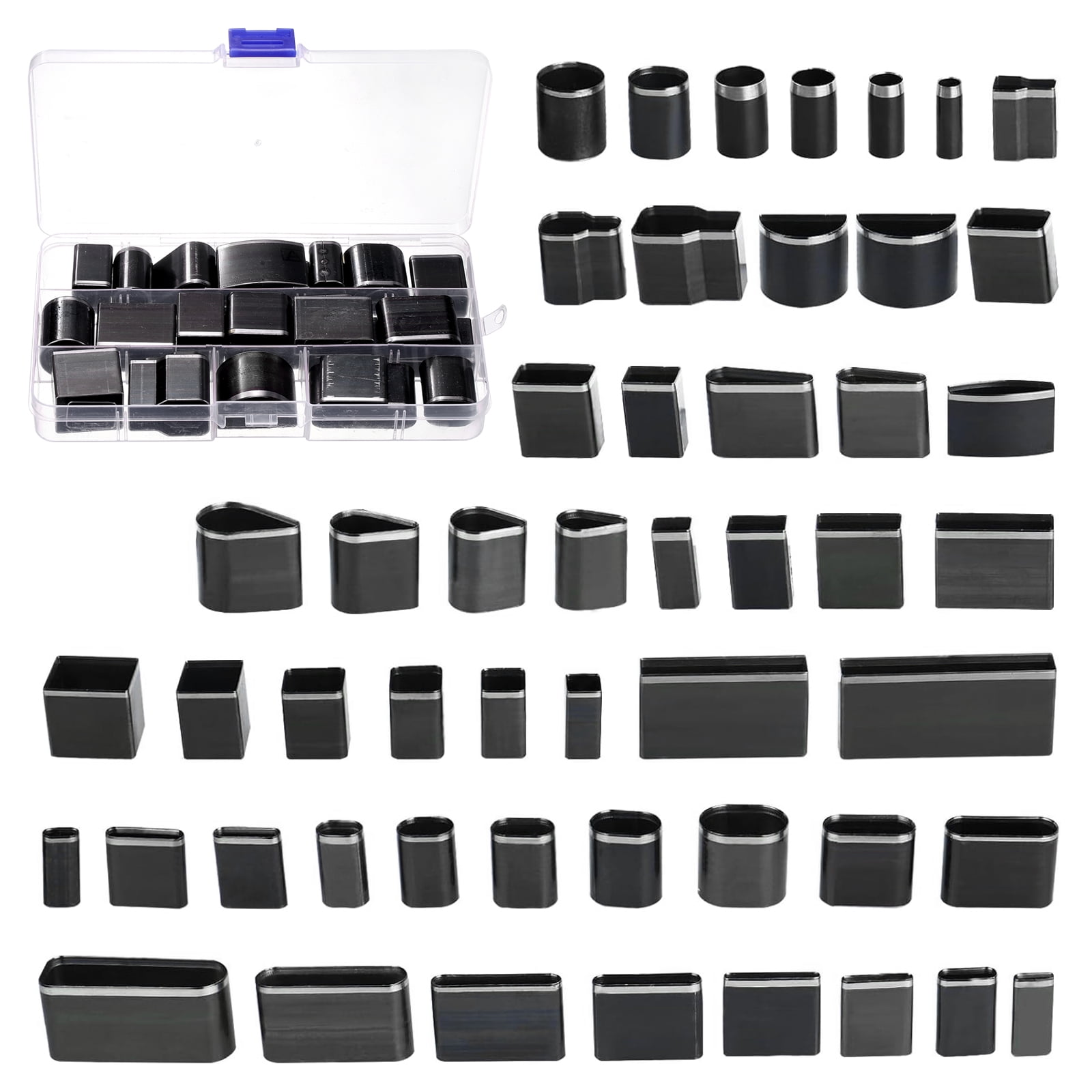 52pcs Leather Hole Punch Tool High Speed Steel Hollow Punch Cutter Tool Multiple Shapes with Storage Case Leather Cutting Dies Kit for Handmade DIY Leather Crafts