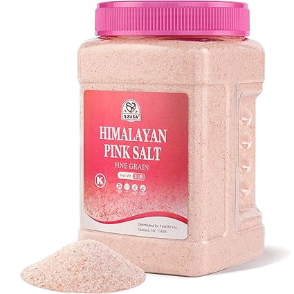 52usa Himalayan Pink Salt Fine Grain, Plastic Jar - 5 lbs For Refill