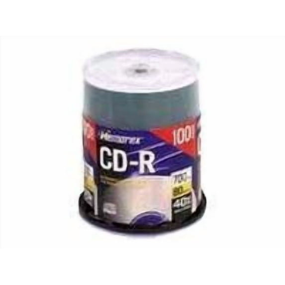 Memorex CD-R Discs, 700MB/80min, 52x, Spindle, Silver, 100/Pack