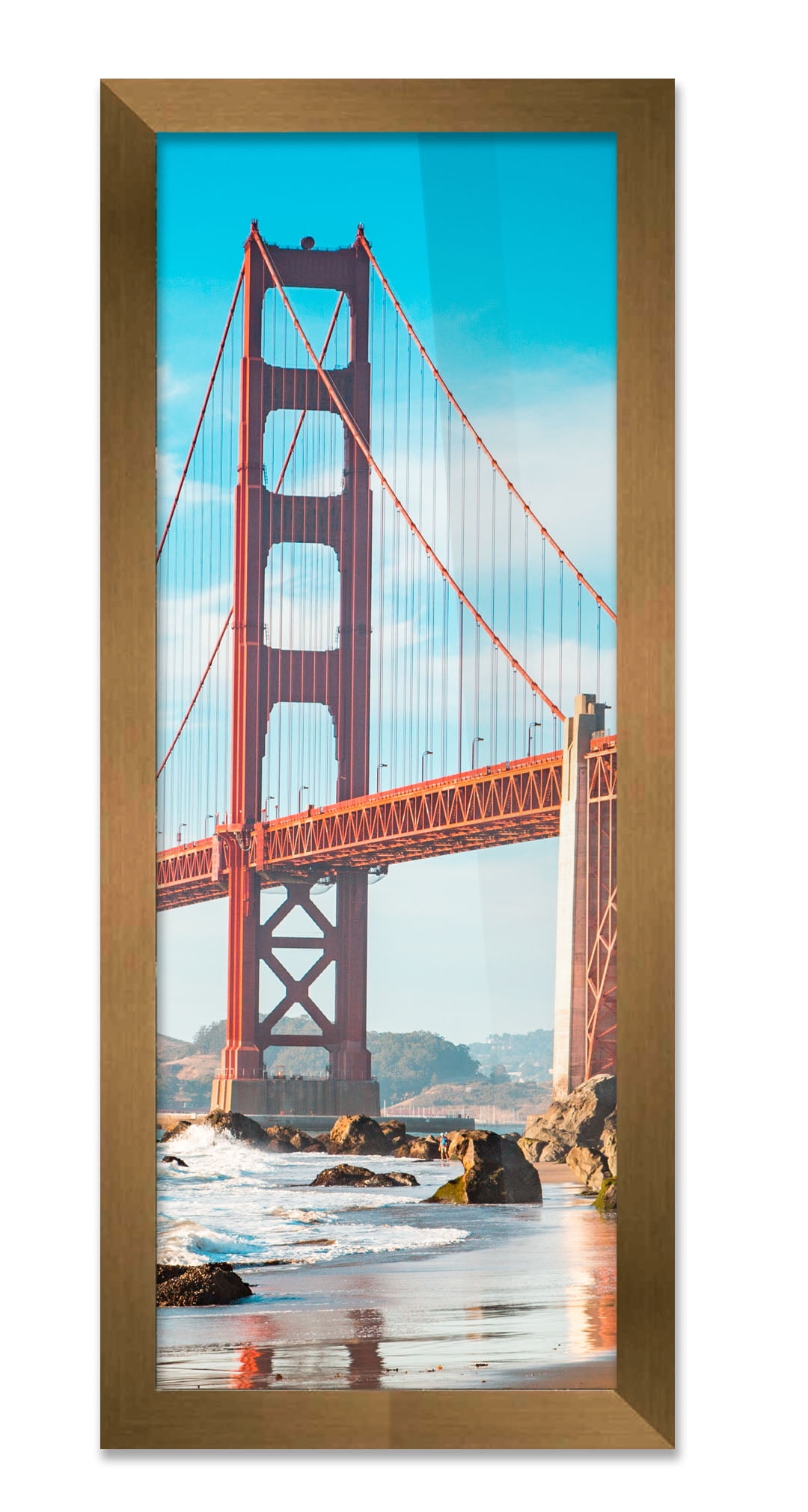 6x6 Frame Gold Bronze Picture Frame - Modern Photo Frame Includes UV  Acrylic Shatter Guard Front, Acid Free Foam Backing Board, Hanging Hardware  Wood