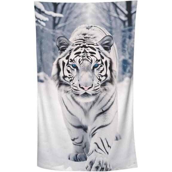 52x32IN Cool Tiger Beach Towel, Quick Dry Sand-Free Animal Bath Towels, Microfiber Lightweight for Travel Pool Yoga Beach Outdoor Activities Decor Accessories Gifts