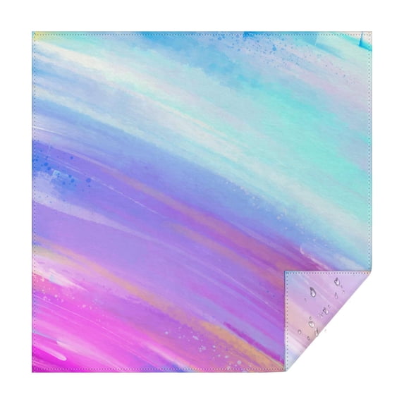 52x52in(132x132cm) Square Tablecloth, Waterproof Polyester Table Cover, Wrinkle Resistant & Washable Fabric for Dining, Kitchen, Picnic, Abstract Geometry Print