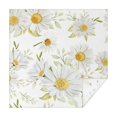 thumbnail image 1 of 52x52in(132x132cm) Square Tablecloth, Waterproof Polyester Table Cover, Wrinkle Resistant & Washable Fabric for Dining, Kitchen, Picnic, Daisy Flowers Print, 1 of 6