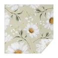 thumbnail image 1 of 52x52in(132x132cm) Square Tablecloth, Waterproof Polyester Table Cover, Wrinkle Resistant & Washable Fabric for Dining, Kitchen, Picnic, Daisy Flowers Print, 1 of 6