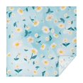 thumbnail image 1 of 52x52in(132x132cm) Square Tablecloth, Waterproof Polyester Table Cover, Wrinkle Resistant & Washable Fabric for Dining, Kitchen, Picnic, Daisy Flowers Print, 1 of 6