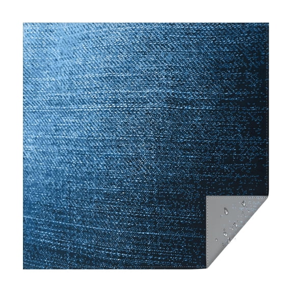 52x52in(132x132cm) Square Tablecloth, Waterproof Polyester Table Cover, Wrinkle Resistant & Washable Fabric for Dining, Kitchen, Picnic, Denim Jean Print