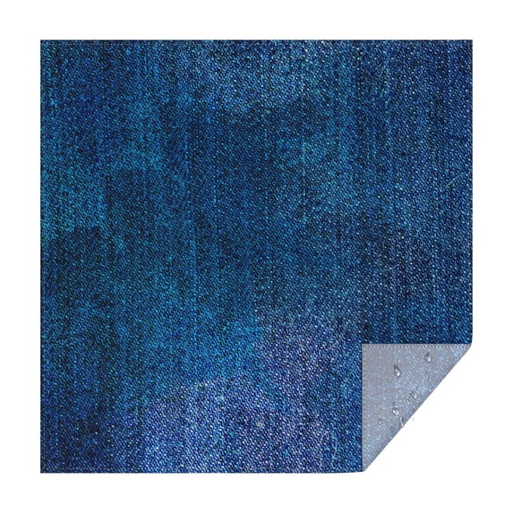 52x52in(132x132cm) Square Tablecloth, Waterproof Polyester Table Cover, Wrinkle Resistant & Washable Fabric for Dining, Kitchen, Picnic, Denim Jean Print