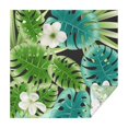 thumbnail image 1 of 52x52in(132x132cm) Square Tablecloth, Waterproof Polyester Table Cover, Wrinkle Resistant & Washable Fabric for Dining, Kitchen, Picnic, Tropical Leaf Print, 1 of 5