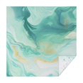 thumbnail image 1 of 52x52in(132x132cm) Square Tablecloth, Waterproof Polyester Table Cover, Wrinkle Resistant & Washable Fabric for Dining, Kitchen, Picnic, Turquoise Marble Pattern, 1 of 6