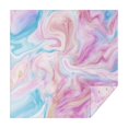 thumbnail image 1 of 52x52in(132x132cm) Square Tablecloth, Waterproof Polyester Table Cover, Wrinkle Resistant & Washable Fabric for Dining, Kitchen, Picnic, Turquoise Marble Pattern, 1 of 6