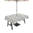 thumbnail image 1 of 52x70 Inch Outdoor Tablecloth with Umbrella Hole Zipper Rectangle Abstract Flowers Rectangular Tablecloths Outside Waterproof Spring Floral Modern Art Patio Table Cloth Cover for Picnic Party, 1 of 8