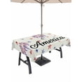 thumbnail image 1 of 52x70 Inch Outdoor Tablecloth with Umbrella Hole Zipper Rectangle American Independence Day Rectangular Tablecloths Outside Waterproof Retro Fireworks Stars Patio Table Cloth Cover for Picnic Party, 1 of 8