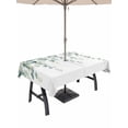 thumbnail image 1 of 52x70 Inch Outdoor Tablecloth with Umbrella Hole Zipper Rectangle Eucalyptus Leaves Rectangular Tablecloths Outside Waterproof Pastoral Rustic Botanical Watercolor Patio Table Cover for Picnic Party, 1 of 8