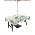 thumbnail image 1 of 52x70 Inch Outdoor Tablecloth with Umbrella Hole Zipper Rectangle Green Eucalyptus Leaves Rectangular Tablecloths Outside Waterproof Daisy Summer Botanical Farmhouse Patio Table Cover for Picnic, 1 of 8
