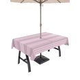 thumbnail image 1 of 52x70 Inch Outdoor Tablecloth with Umbrella Hole Zipper Rectangle Modern Minimalist Lines Rectangular Tablecloths Outside Waterproof Pink Lines Stripes Pattern Patio Table Cloth Cover for Picnic, 1 of 8