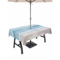 thumbnail image 1 of 52x70 Inch Outdoor Tablecloth with Umbrella Hole Zipper Rectangle Ocean Beach Rectangular Tablecloths Outside Waterproof Natural Blue Sea Waves Sky Cloudy Scenery Patio Table Cover for Picnic Party, 1 of 8