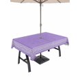 thumbnail image 1 of 52x70 Inch Outdoor Tablecloth with Umbrella Hole Zipper Rectangle Purple Retro Greek Key Rectangular Tablecloths Outside Waterproof Geometric Greece Ancient Rustic Patio Table Cover for Picnic Party, 1 of 8
