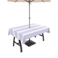 thumbnail image 1 of 52x70 Inch Outdoor Tablecloth with Umbrella Hole Zipper Rectangle Purple Striped Rectangular Tablecloths Outside Waterproof Modern Classic Horizontal Stripes Patio Table Cloth Cover for Picnic Party, 1 of 8