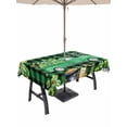thumbnail image 1 of 52x70 Inch Outdoor Tablecloth with Umbrella Hole Zipper Rectangle St. Patrick's Day Rectangular Tablecloths Outside Waterproof Green Truck Lucky Shamrocks Farmhouse Check Patio Table Cover for Picnic, 1 of 8