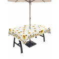 thumbnail image 1 of 52x70 Inch Outdoor Tablecloth with Umbrella Hole Zipper Rectangle Sunflower Bees Rectangular Tablecloths Outside Waterproof Spring Summer Farmhouse Floral Watercolor Patio Table Cover for Picnic, 1 of 8